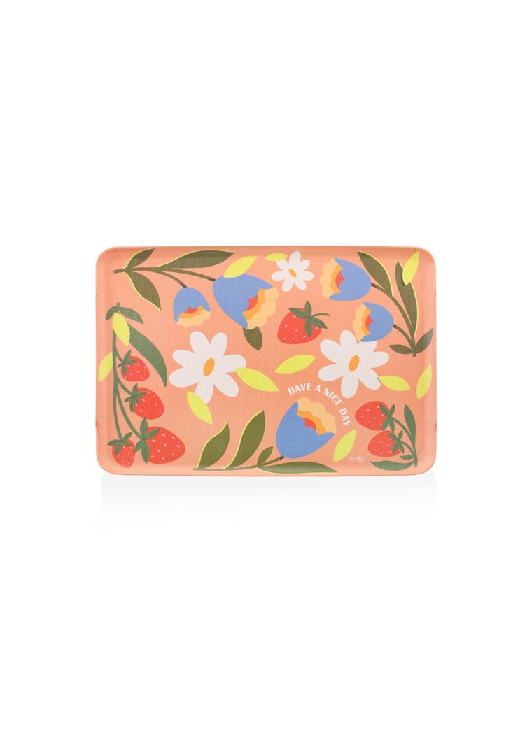 Spring Kaydırmaz Tepsi Pembe 29x20 cm