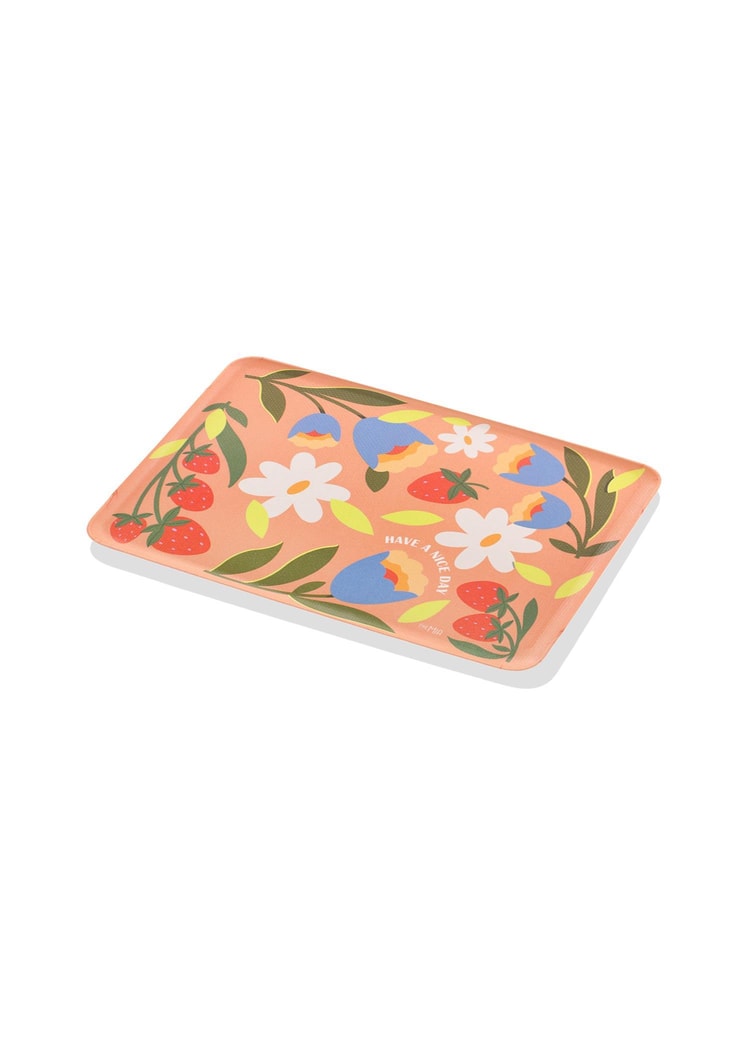 Spring Kaydırmaz Tepsi Pembe 29x20 cm