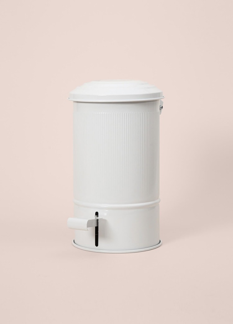 Stripe Mutfak ve Banyo Çöp Kovası Beyaz 5 Lt