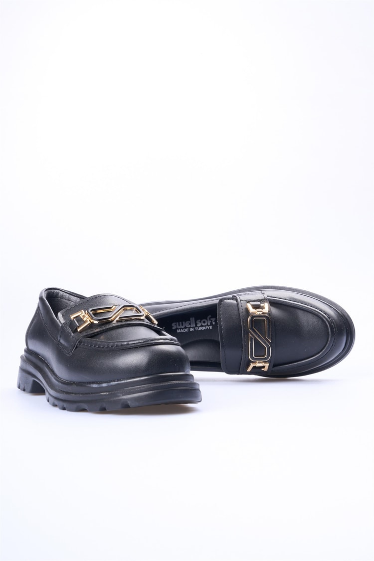 Swell Soft 19 506 Siyah Kadın Loafer Ayakkabı
