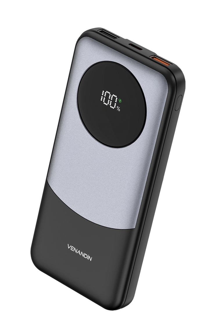 VENANDİN PWB10A3 10.000 mAh Powerbank 22.5W Hızlı Şarjlı Dijital Göstergeli Taşınabilir Şarj Cihazı