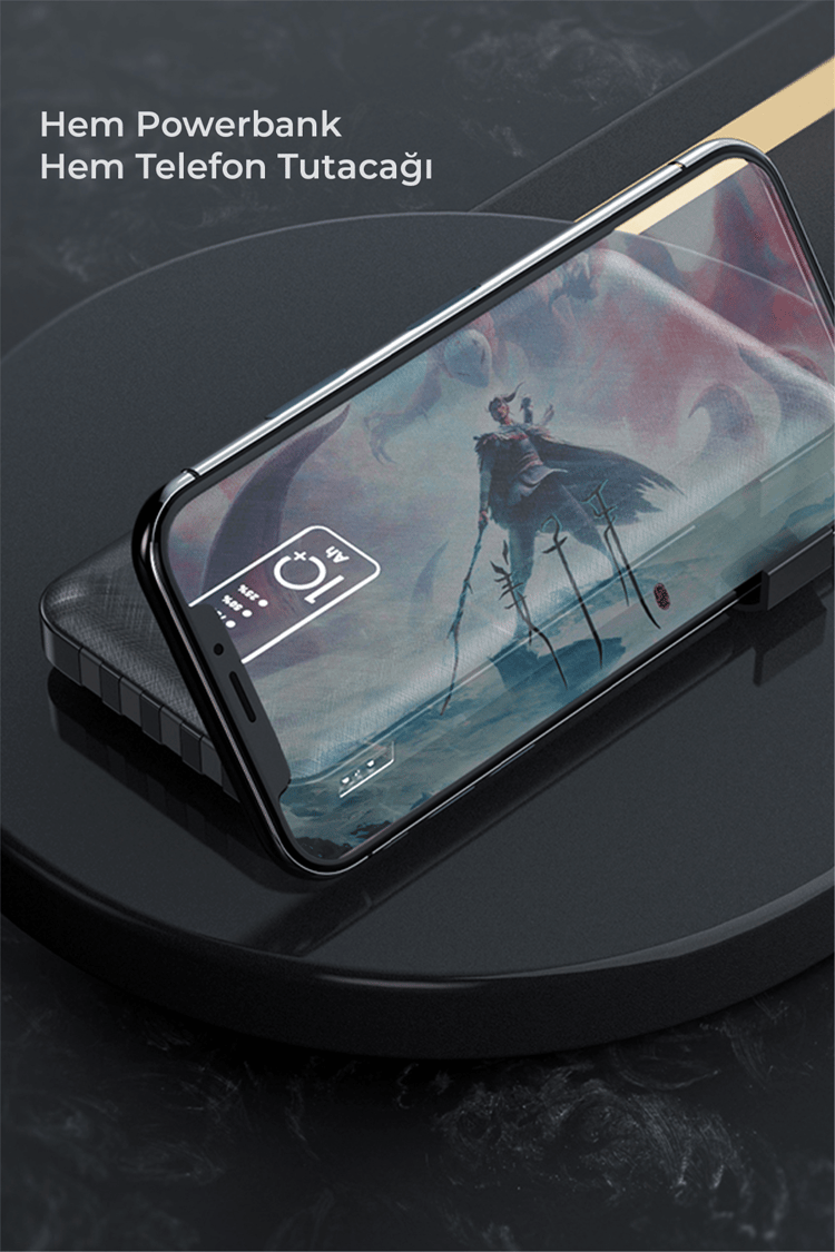 VENANDİN PWB10C1 10.000 Mah Powerbank Entegre Kablolu Dijital Göstergeli Taşınabilir Şarj Cihazı
