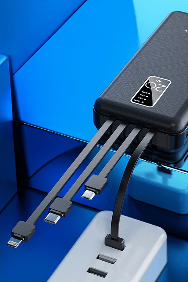 VENANDİN PWB20C1 20.000 Mah Powerbank Entegre Kablolu Dijital Göstergeli Taşınabilir Şarj Cihazı