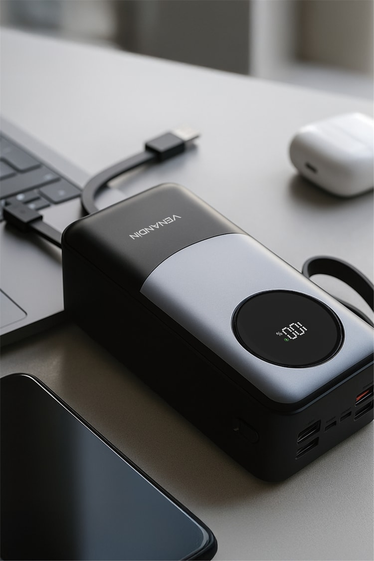 VENANDİN PWB40A1 40.000 Mah Powerbank 22.5W Hızlı Şarjlı Dijital Göstergeli Taşınabilir Şarj Cihazı