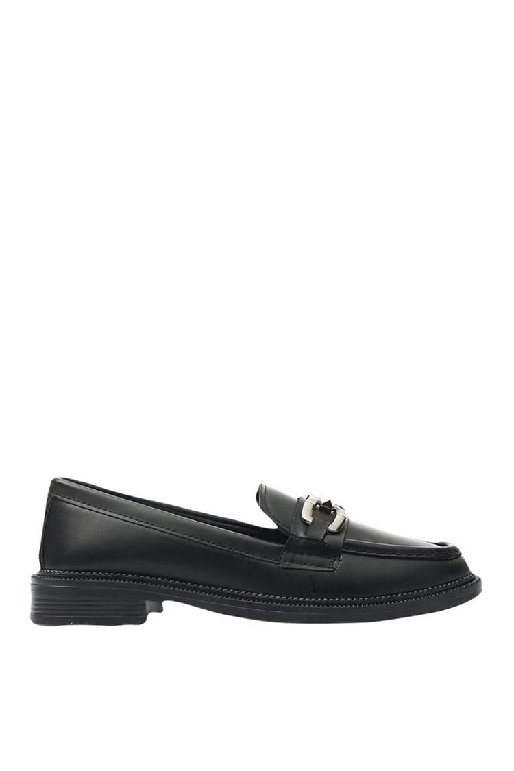 White Line 131-201 Siyah Kadın Loafer Ayakkabı
