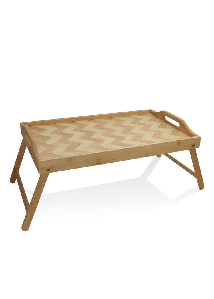 Wicker Bambu Katlanır Keyif Tepsisi 50x30 cm