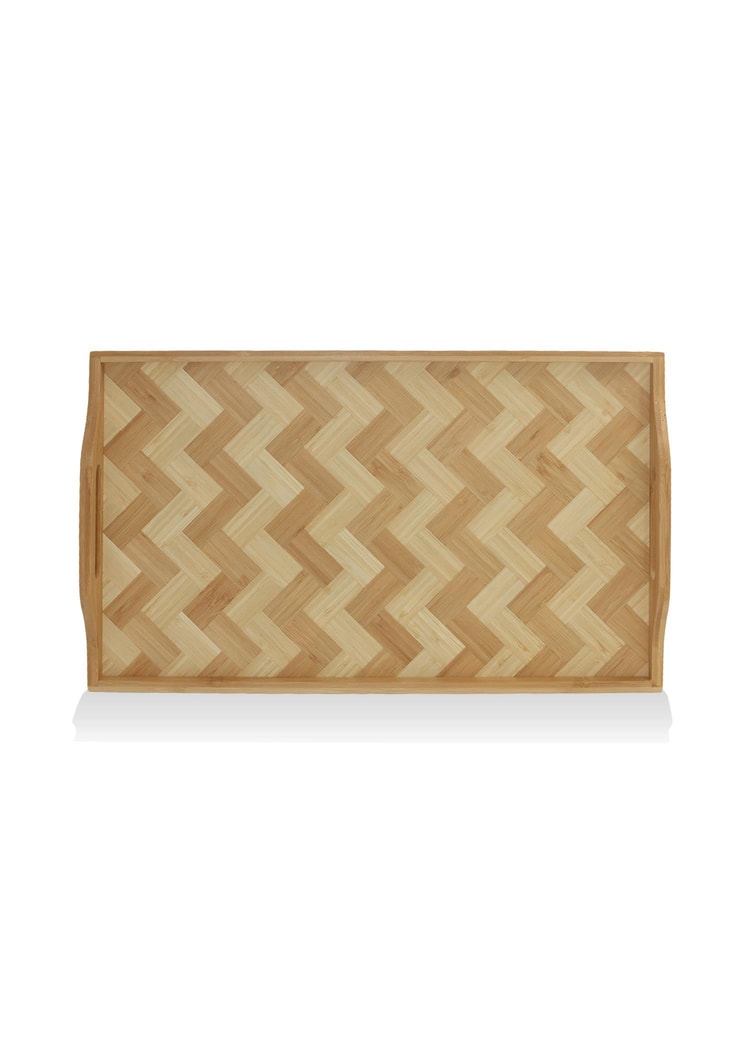 Wicker Bambu Katlanır Keyif Tepsisi 50x30 cm