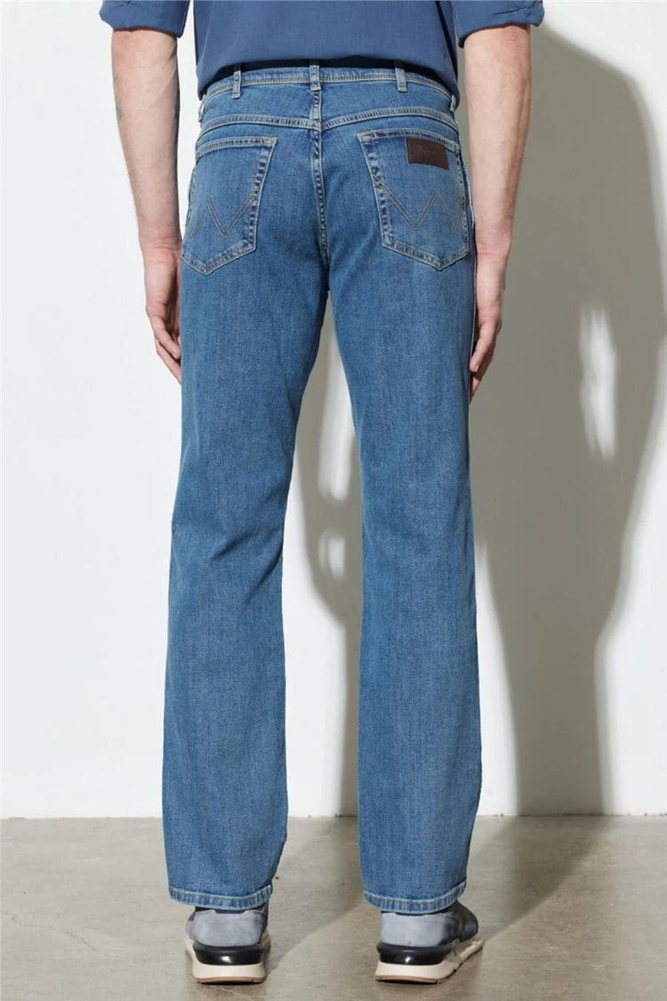 Wrangler W121Hr36B Dark Blue Erkek Texas Denim Jean Pantolon