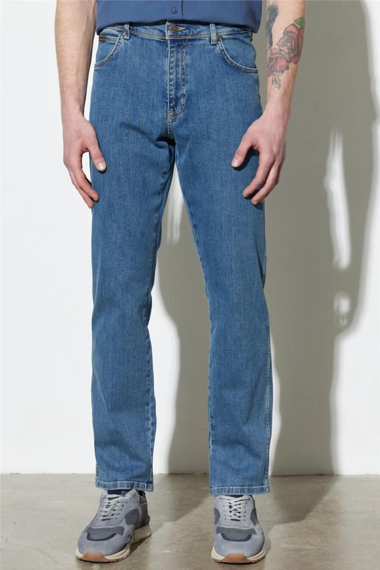 Wrangler W121Hr36B Dark Blue Erkek Texas Denim Jean Pantolon