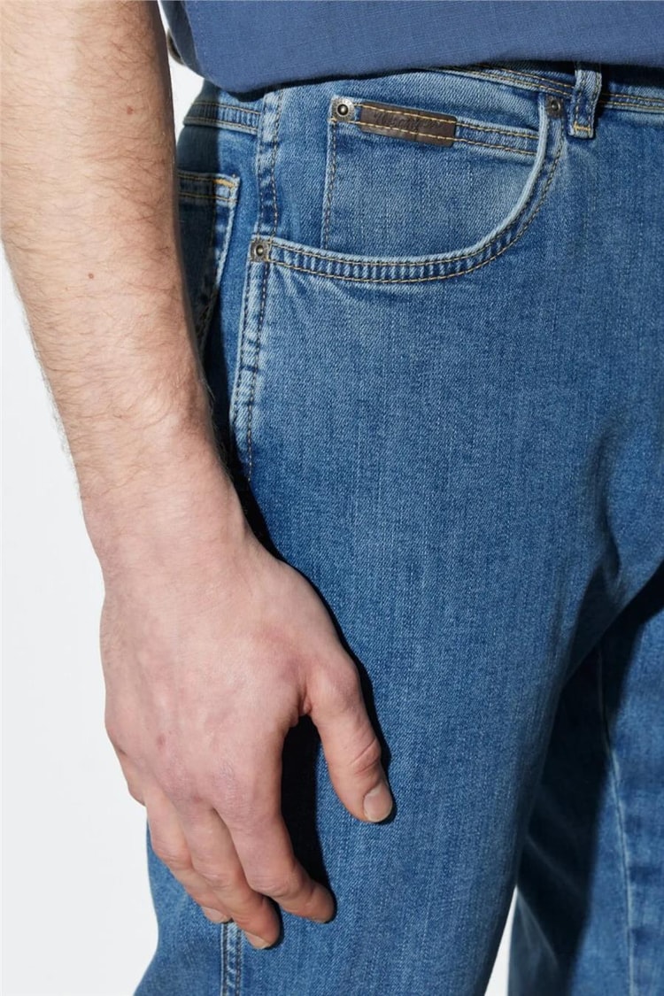 Wrangler W121Hr36B Dark Blue Erkek Texas Denim Jean Pantolon