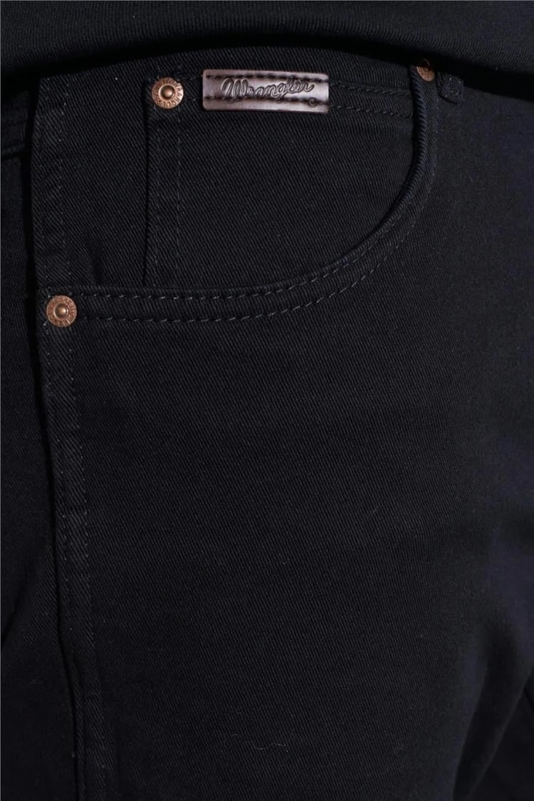 Wrangler W12S Siyah 001 Erkek Slim Normal Bel Dar Texas Slim Jean Pantolon