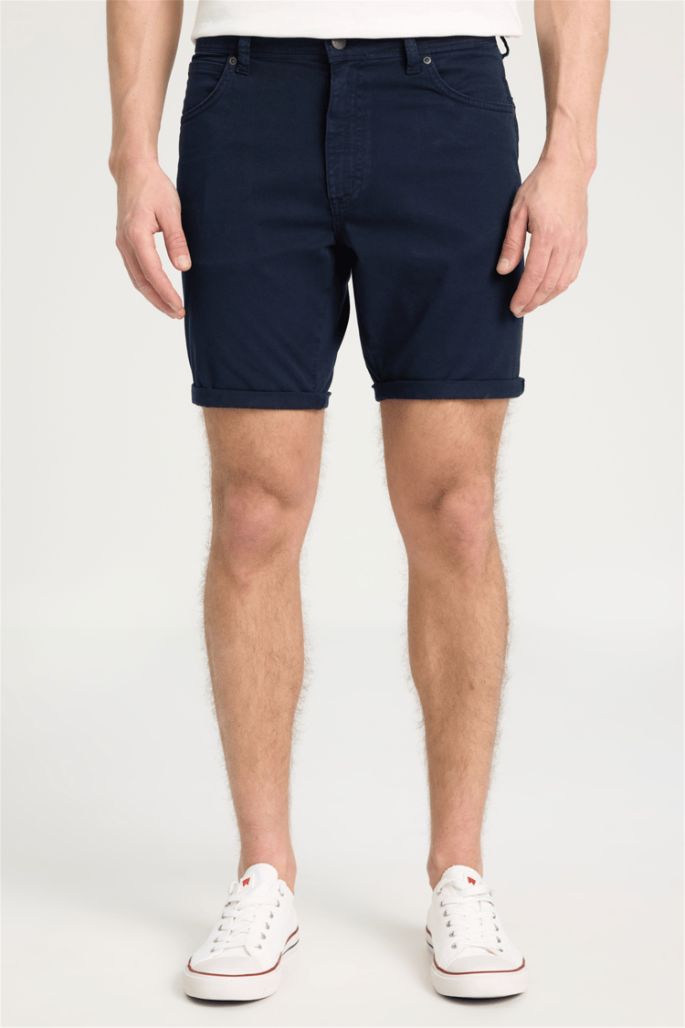Wrangler W211205 Navy Erkek Slım Normal Bel 5 Cep Non Denım Sort