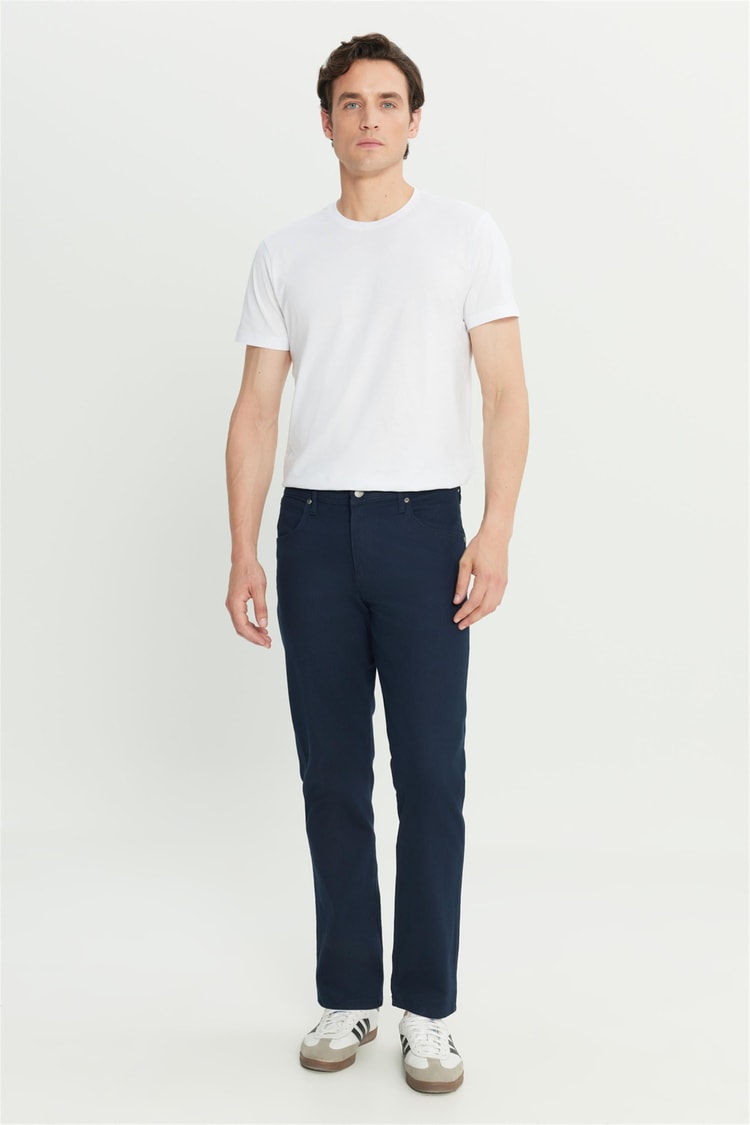 Wrangler W211842 410 Navy Erkek Arızona Denım Pantolon