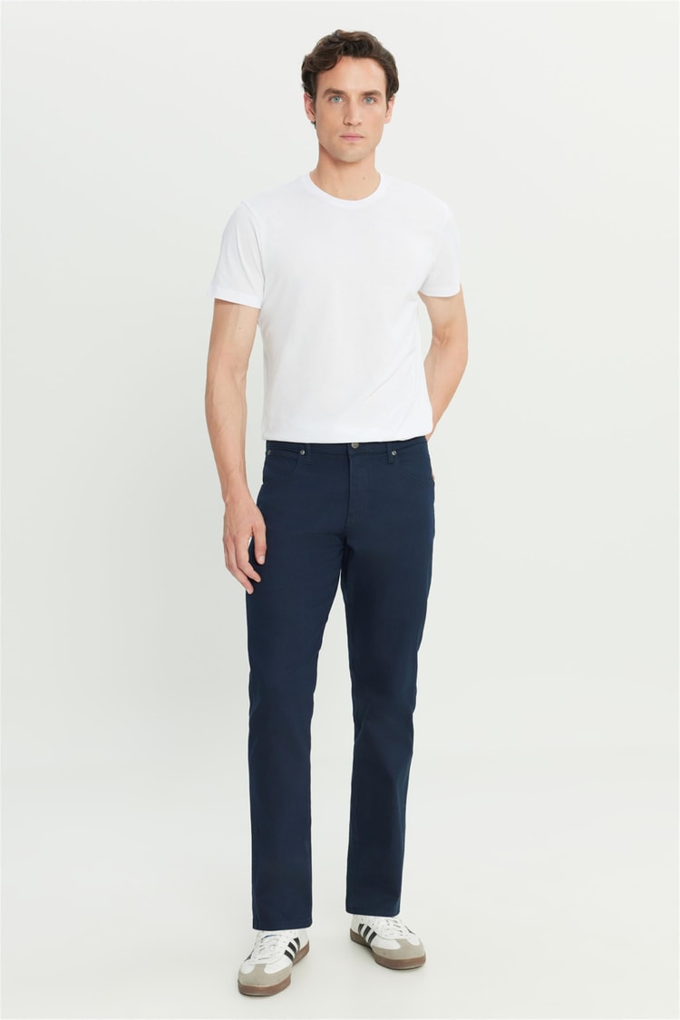 Wrangler W211842 410 Navy Erkek Arızona Denım Pantolon