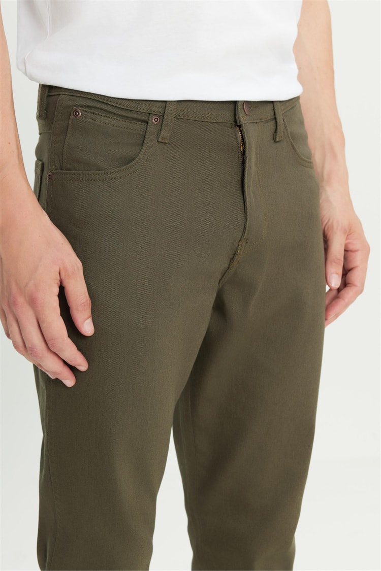 Wrangler W211842 801 Khakı Erkek W12O Arızona Straıght Fıt Normal Bel Duz Paca Pantolon