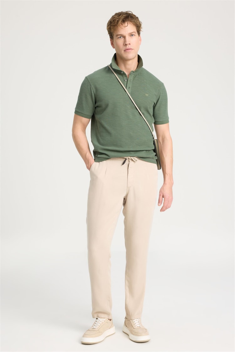 Wrangler W231325 801 Khakı Erkek Polo T-Shırt