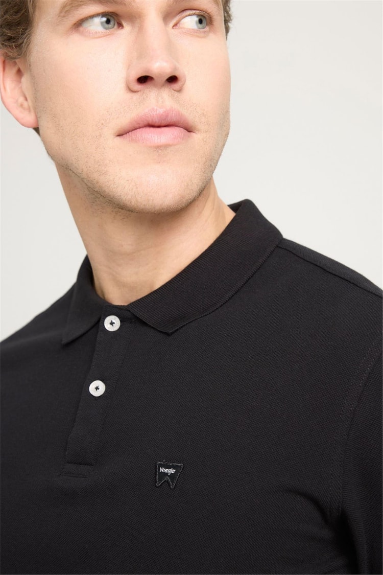 Wrangler W7D5K4Xx2T 001 Black Erkek Regular Kısa Kollu Polo T-Shirt