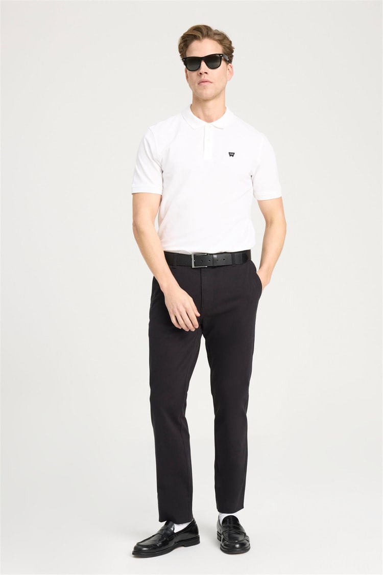 Wrangler W7D5K4Xx2T 989 White Erkek Regular Kısa Kollu Polo T-Shirt