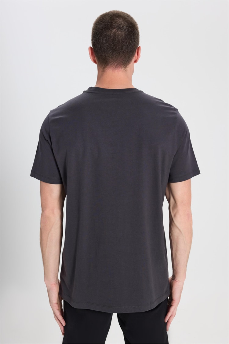 Wrangler W7Nm203877 M39 Faded Black Erkek Regular Bisiklet Yaka T-Shirt
