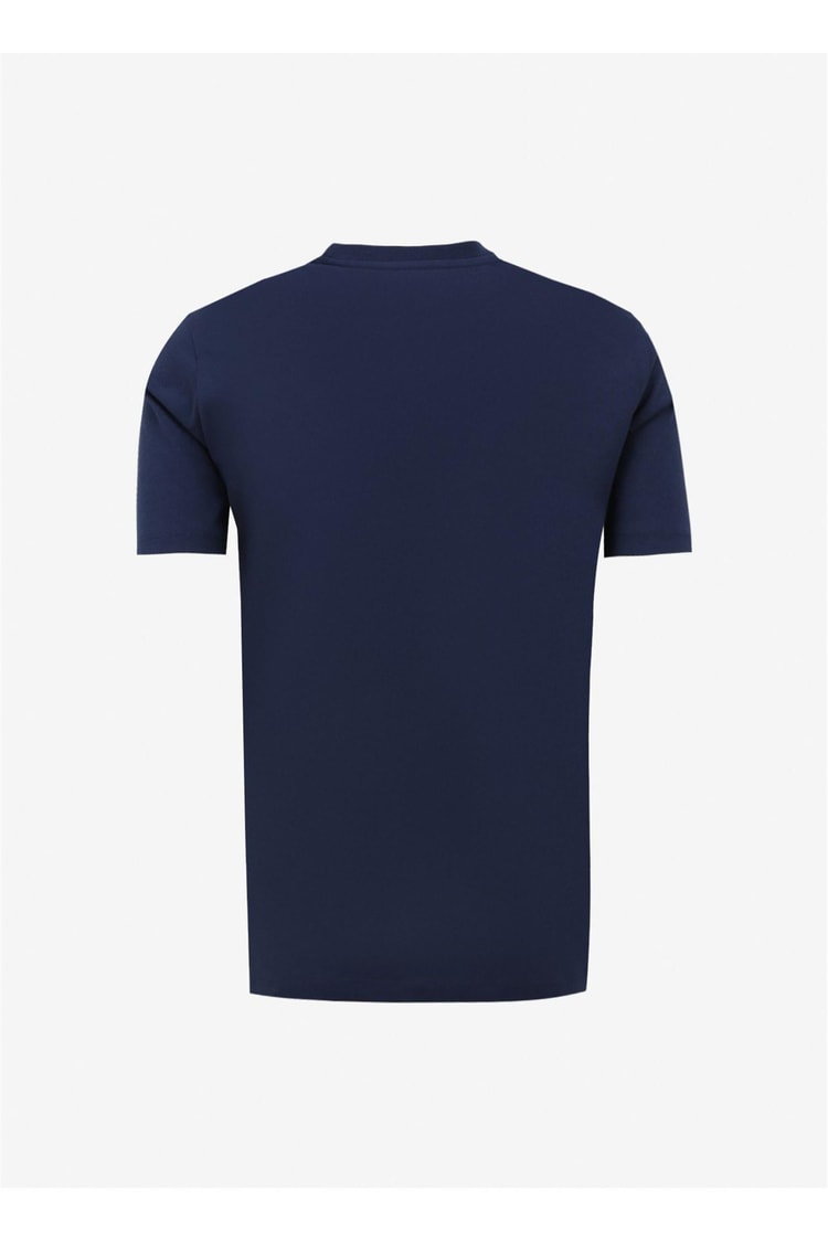 Wrangler W7Nm203877 W72 Navy Erkek Regular Bisiklet Yaka T-Shirt