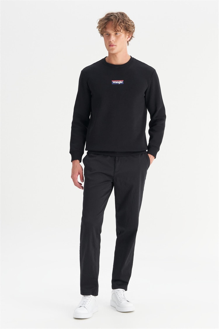 Wrangler Wm01200001 001 Black Erkek Slım Normal Bel Dar Paca Tencel Pantolon