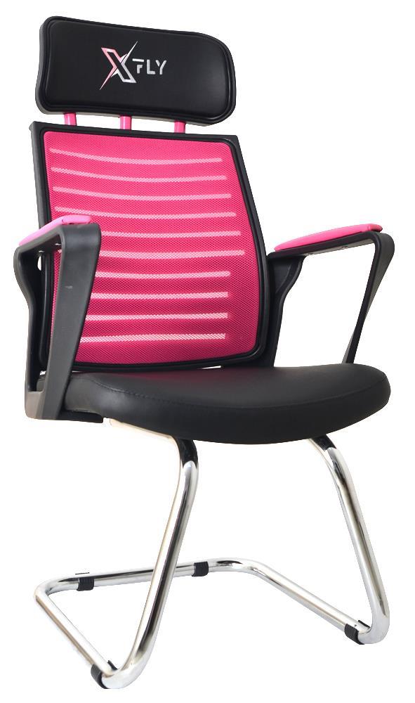 XFly Metal Ayaklı Oyuncu Koltuğu - Pembe File - 2400J0545