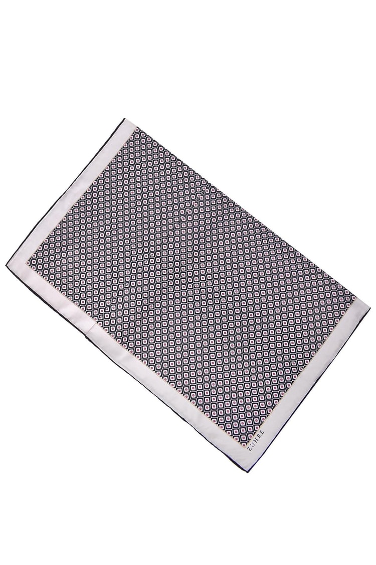 Desenli Polyester Twill Eşarp 0077 V12