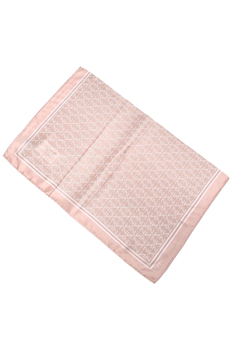Monogram Desenli Polyester Twill Eşarp 0081 V20