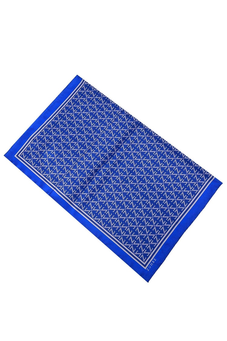 Monogram Desenli Polyester Twill Eşarp 0081 V10