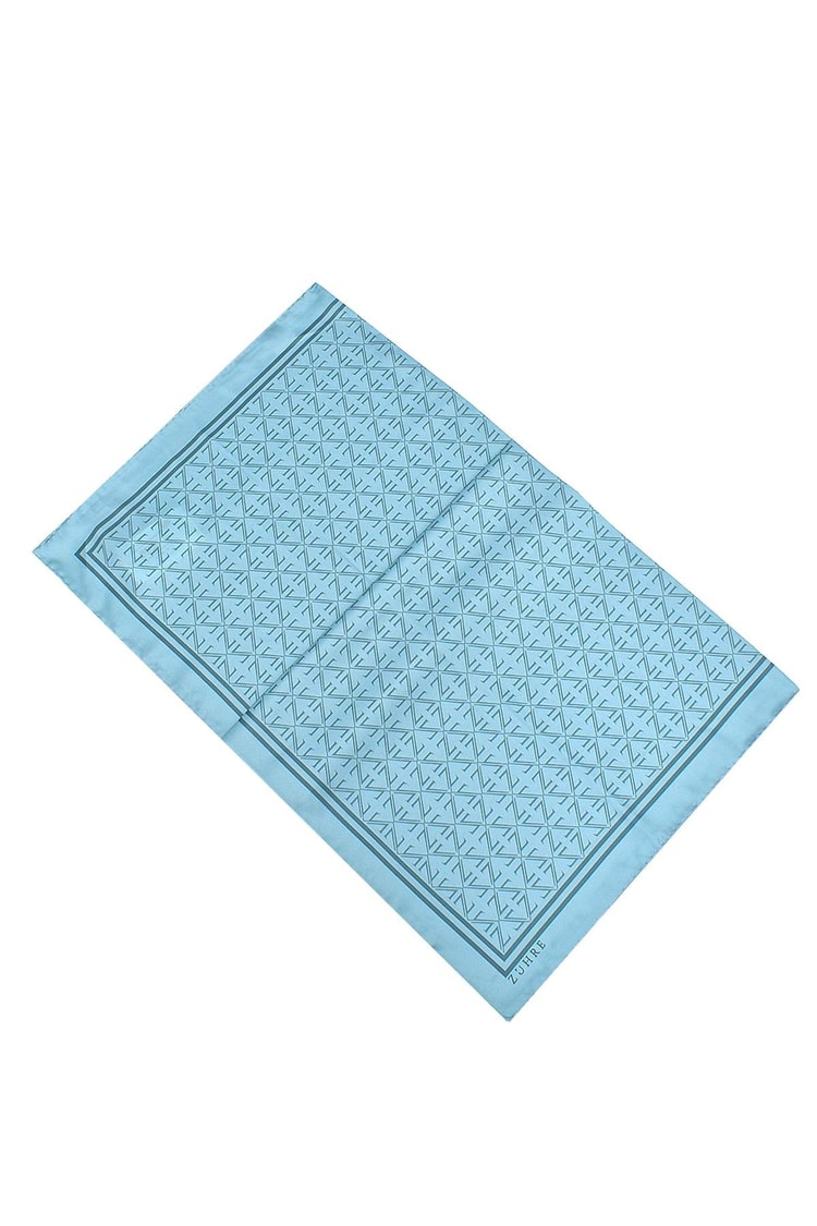 Monogram Desenli Polyester Twill Eşarp 0081 V4