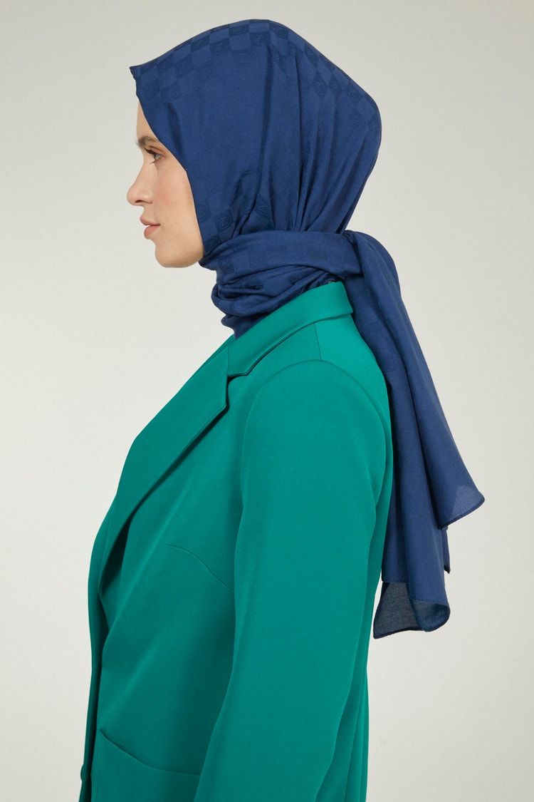 0106 SEHER LACİVERT ŞAL