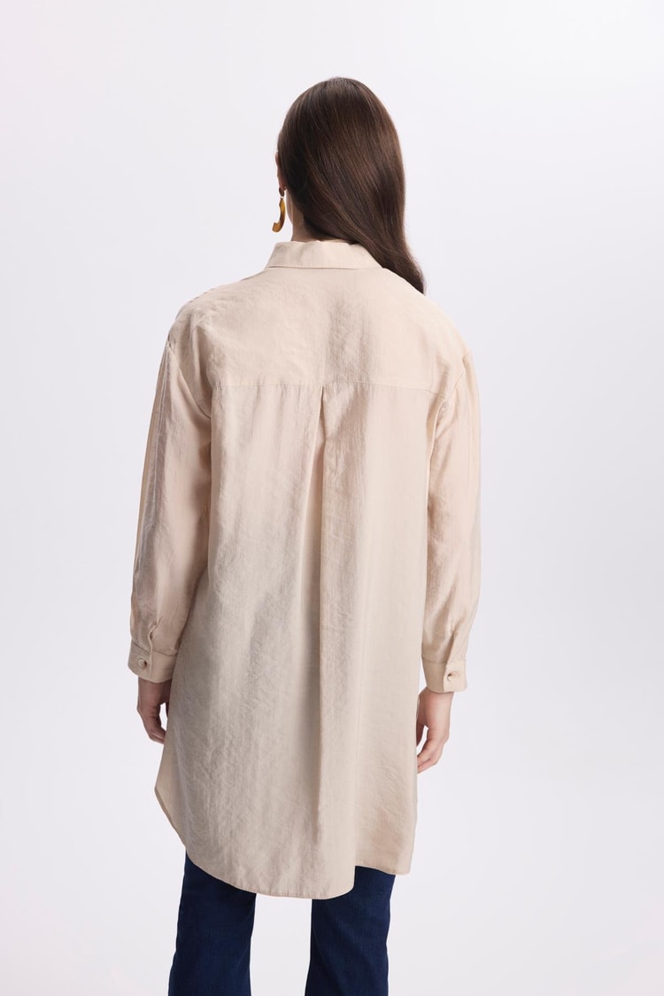Çakıl Taşlı Gömlek Yaka Taş Tunik T-1459