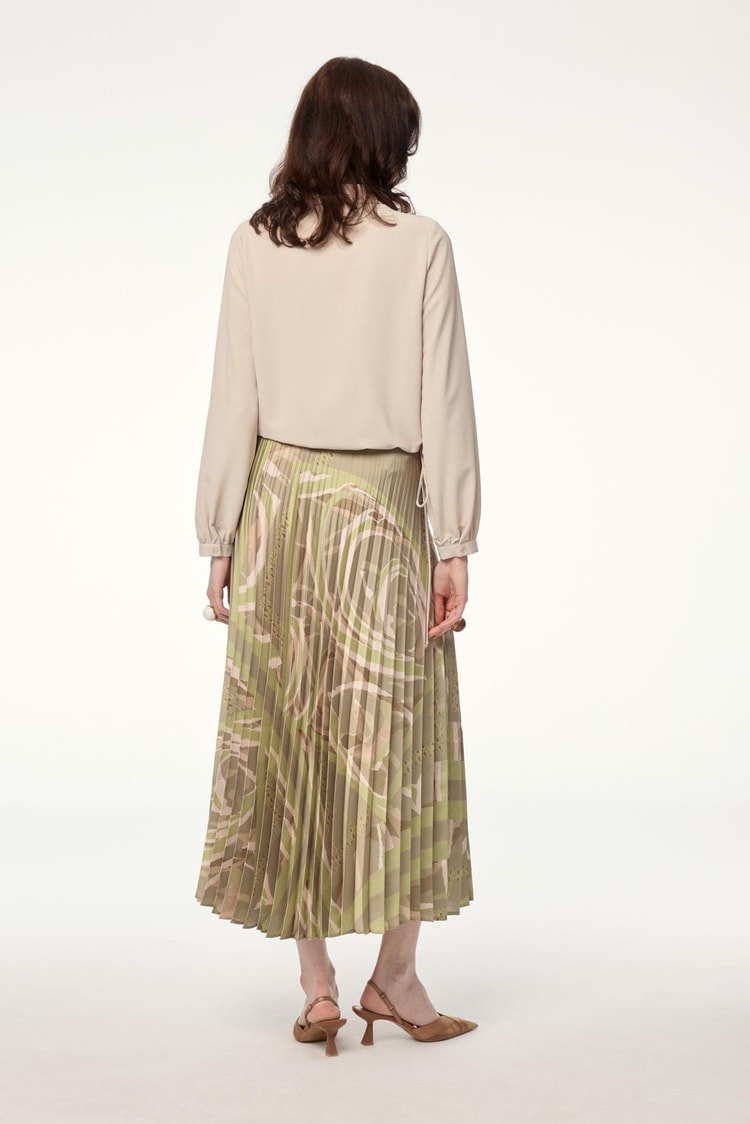 Patterned Green Skirt ETK-0155