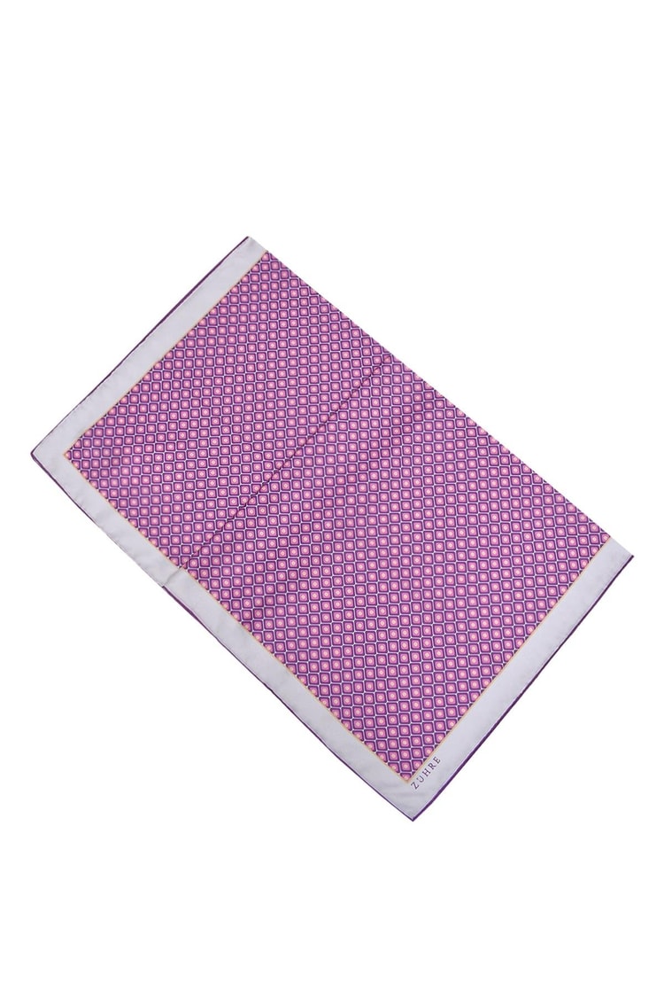 Desenli Polyester Twill Eşarp 0077 V4