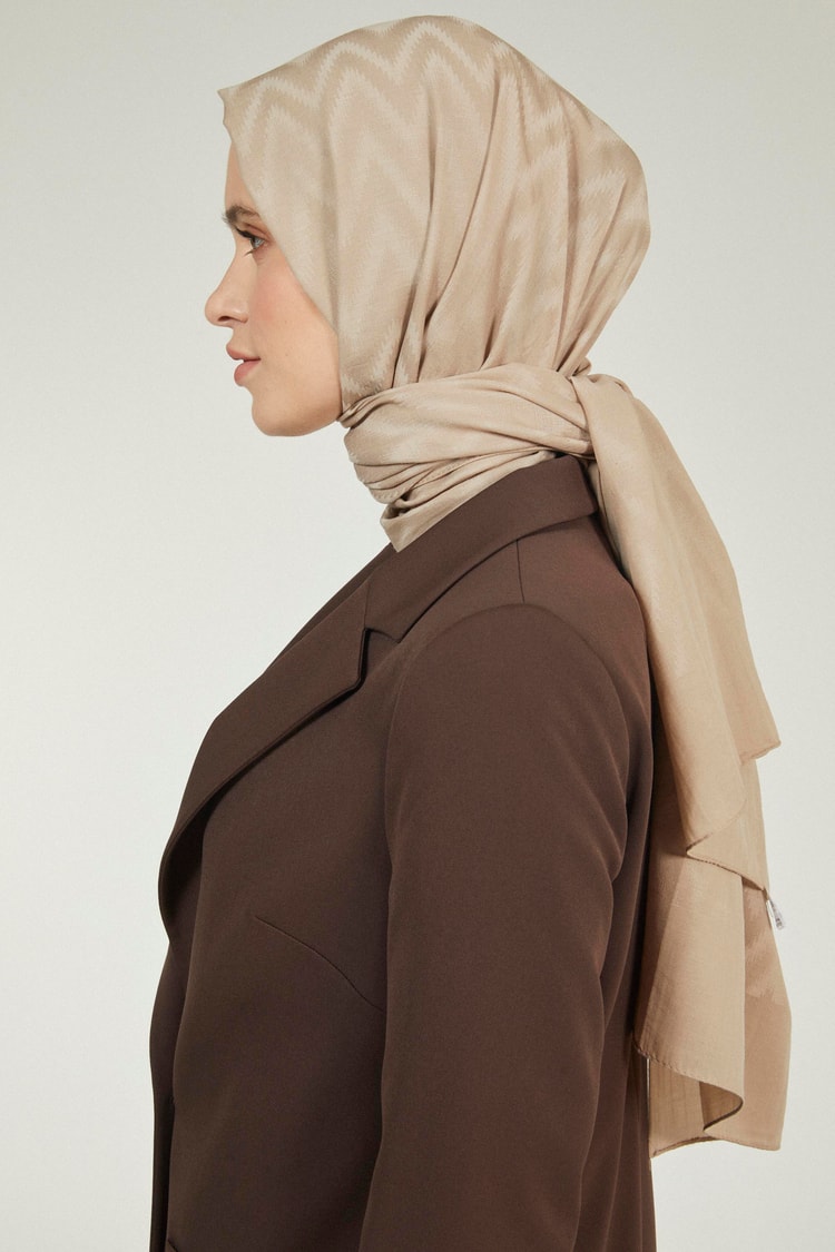 Desenli Vizon Seher Şal 0110