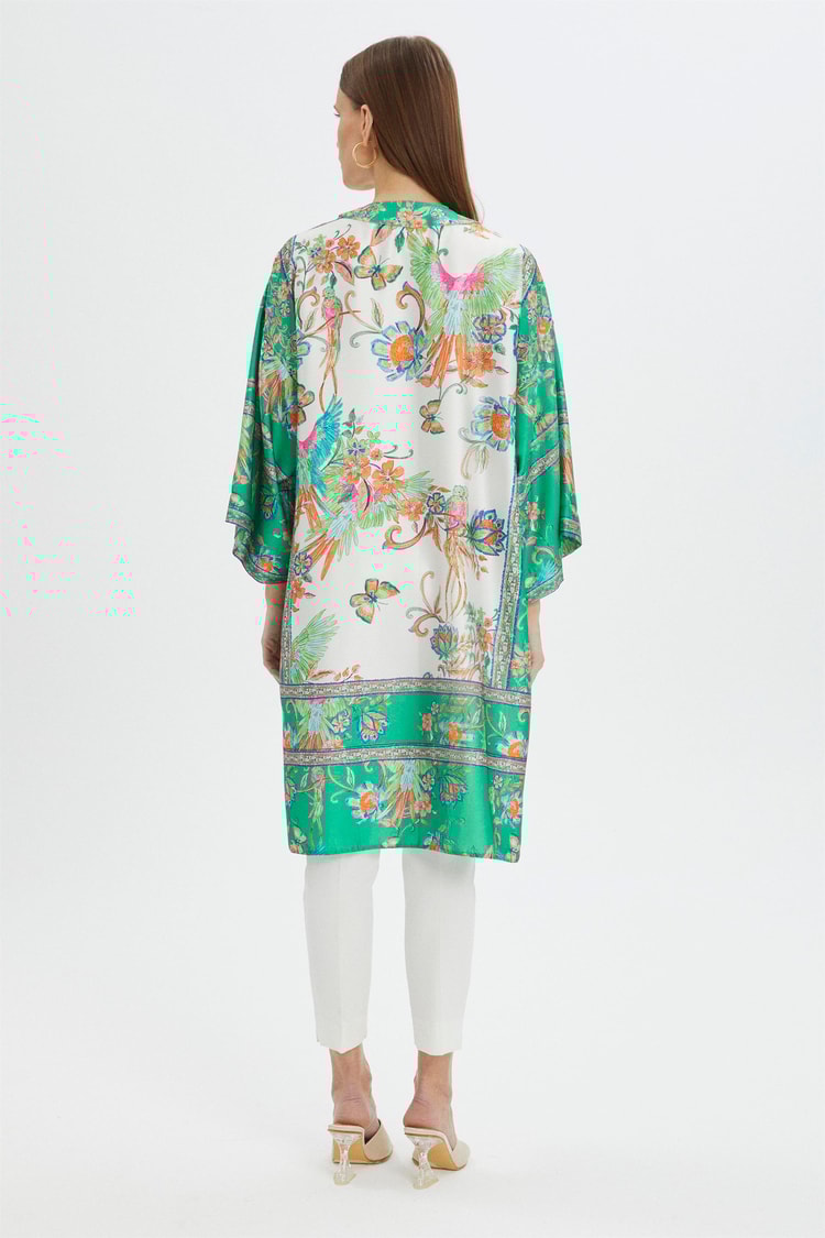 Desenli Yeşil Kimono GÇ-0065