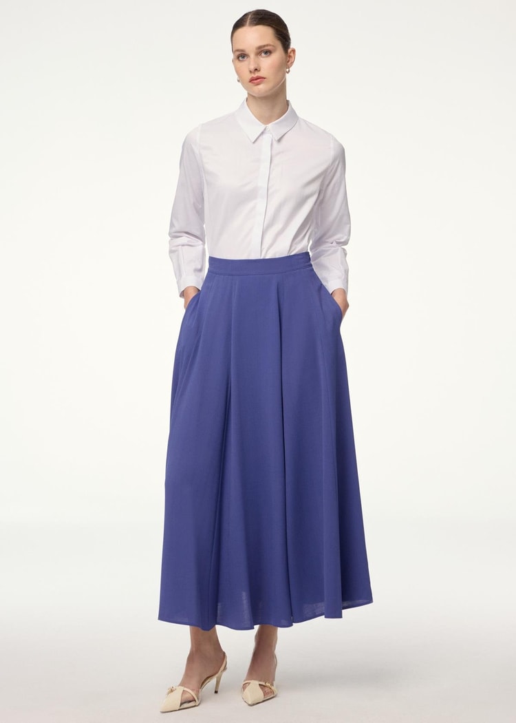 Flared Violet Skirt ETK-0144
