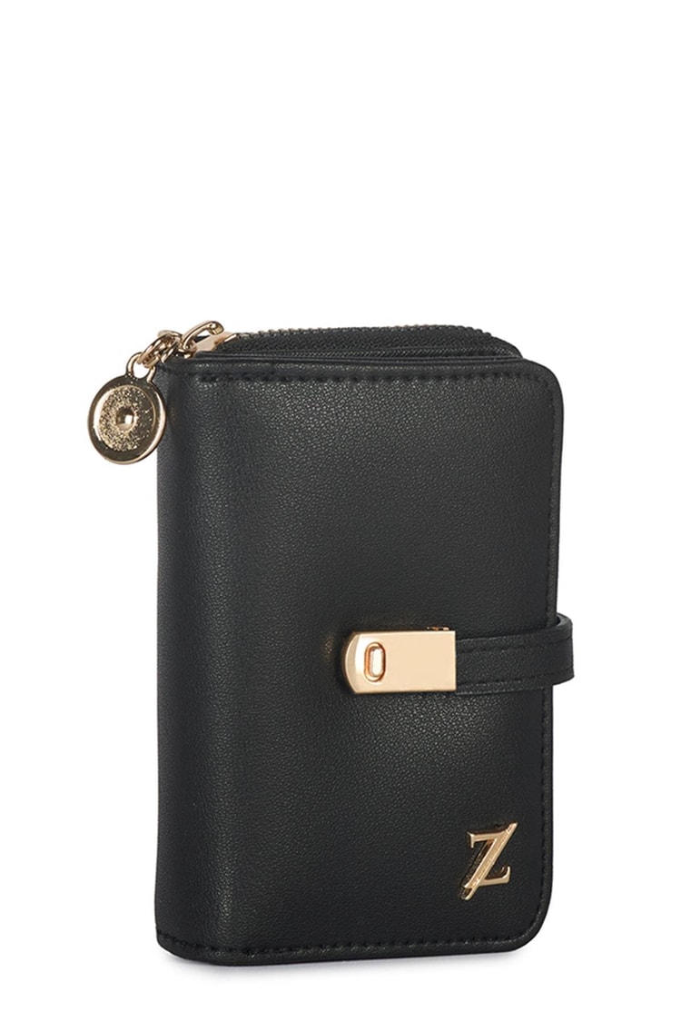 Fermuarlı Siyah Mini Cüzdan ZC025