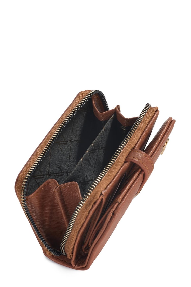 Fermuarlı Taba Mini Cüzdan ZC025