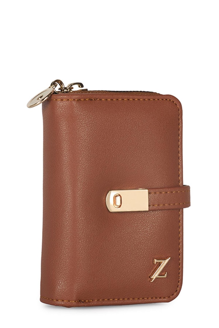 Fermuarlı Taba Mini Cüzdan ZC025