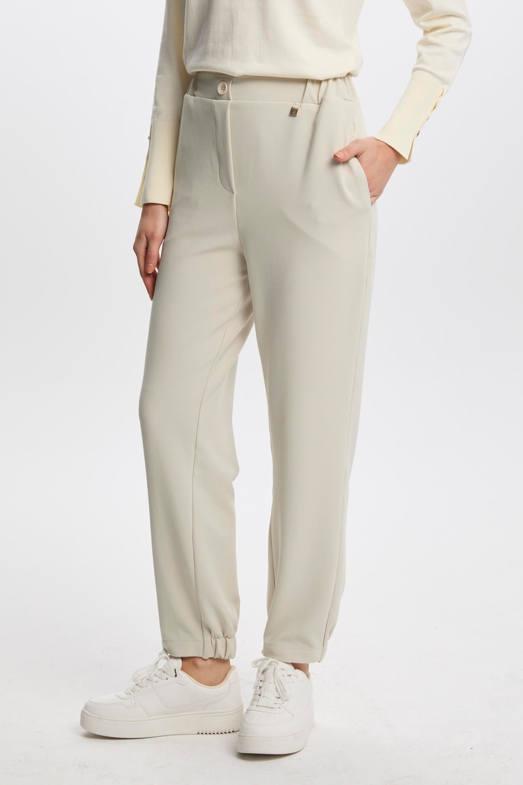 Fitilli Bel Lastikli Taş Pantolon P-0208