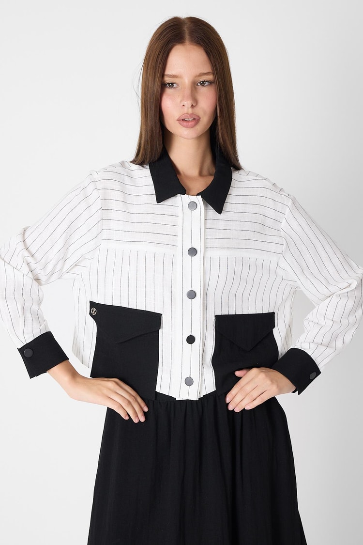 Ecru/Black Two-Piece Set TK-1617