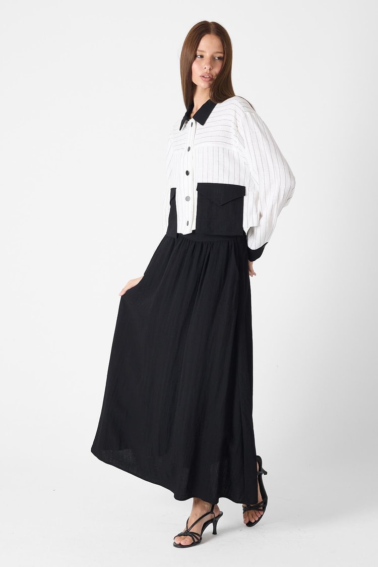 Ecru/Black Two-Piece Set TK-1617