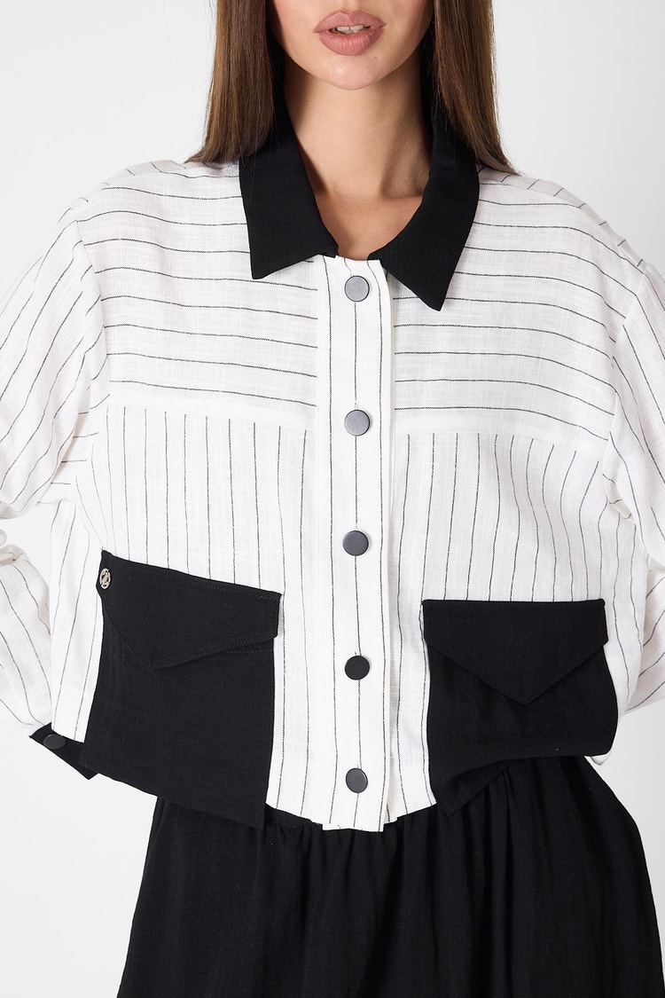 Ecru/Black Two-Piece Set TK-1617