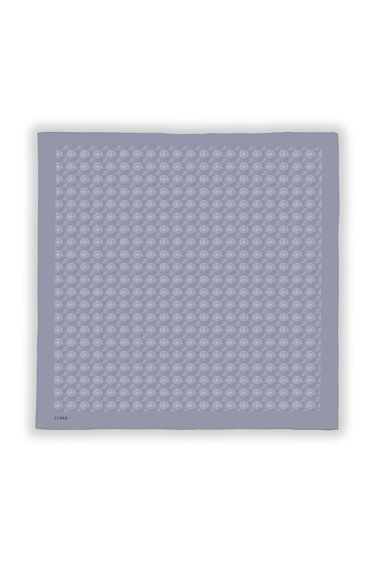 Gri Z Monogram Eşarp 0083