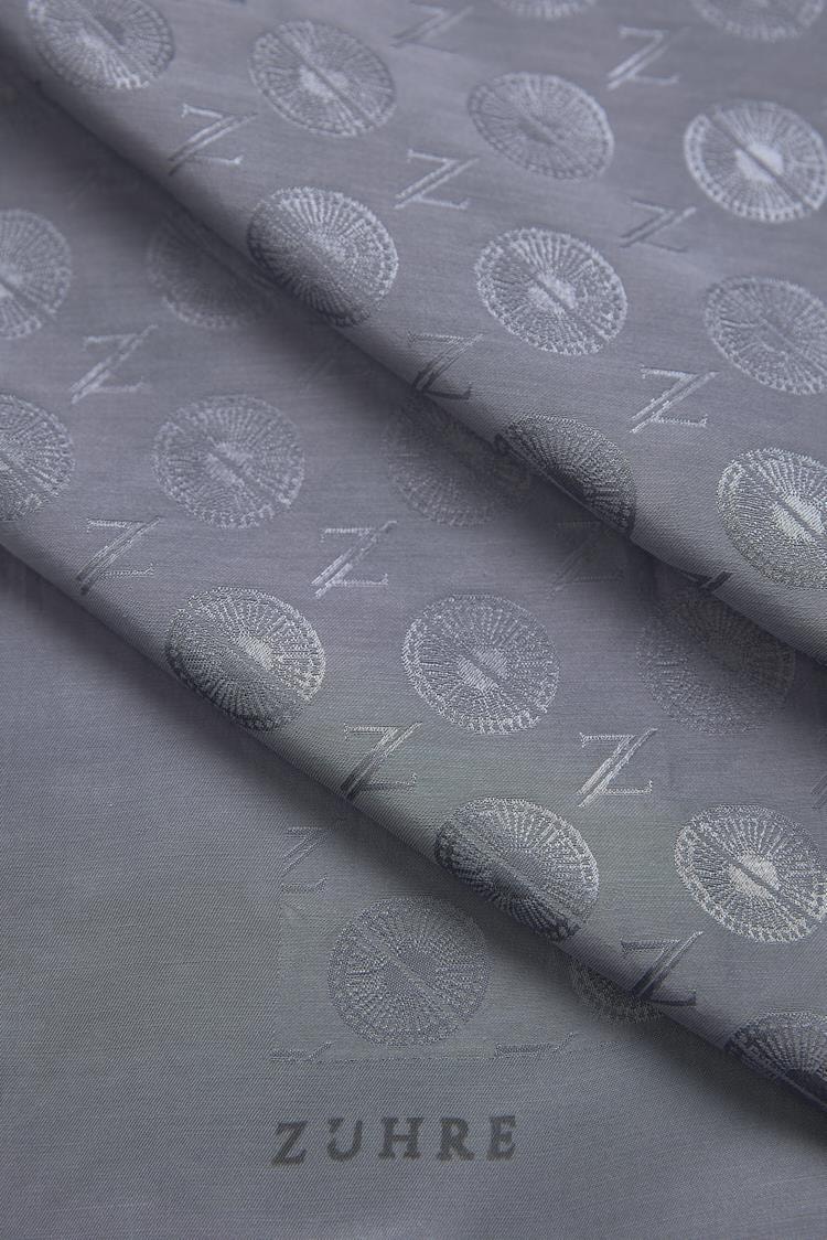 Gri Z Monogram Eşarp 0083