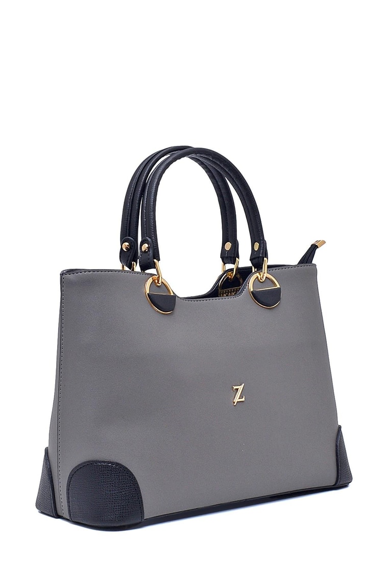 Gri/Siyah Tote Çanta Z0013