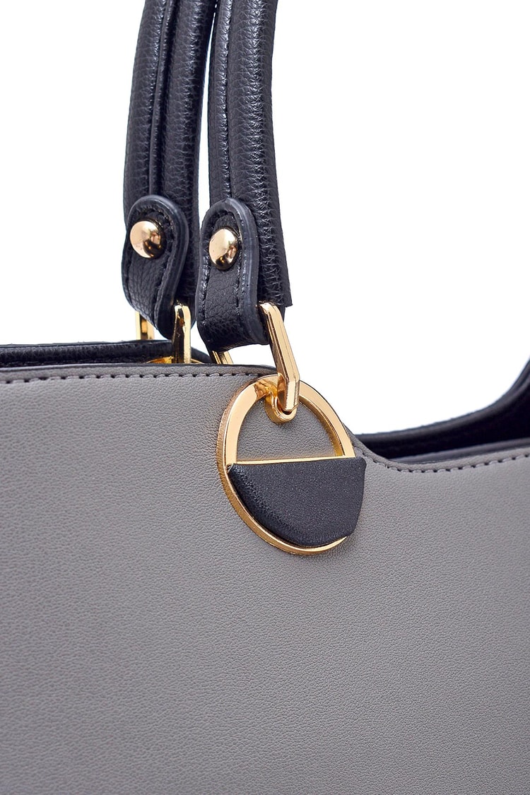 Gri/Siyah Tote Çanta Z0013