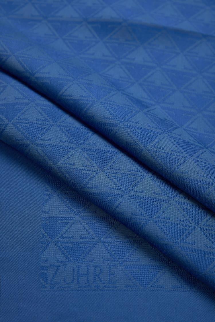İndigo Z Monogram Rüya Eşarp 0085