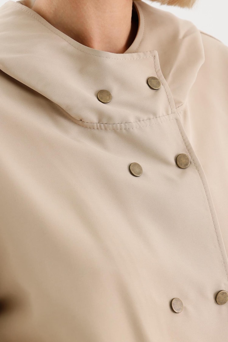 Hooded Pocket Detailed Trench Coat 13371